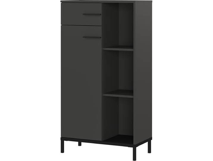 Germania Armoire à dossiers 2235-547 GW-Rovigo\, en Graphite\, la Porte ne Ferme Que 2/3 de l'armoire\, 64 x 120 x 34 cm (LxHxP)