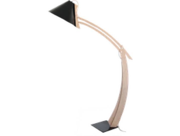 Lampadaire réglable Silence cuir noir