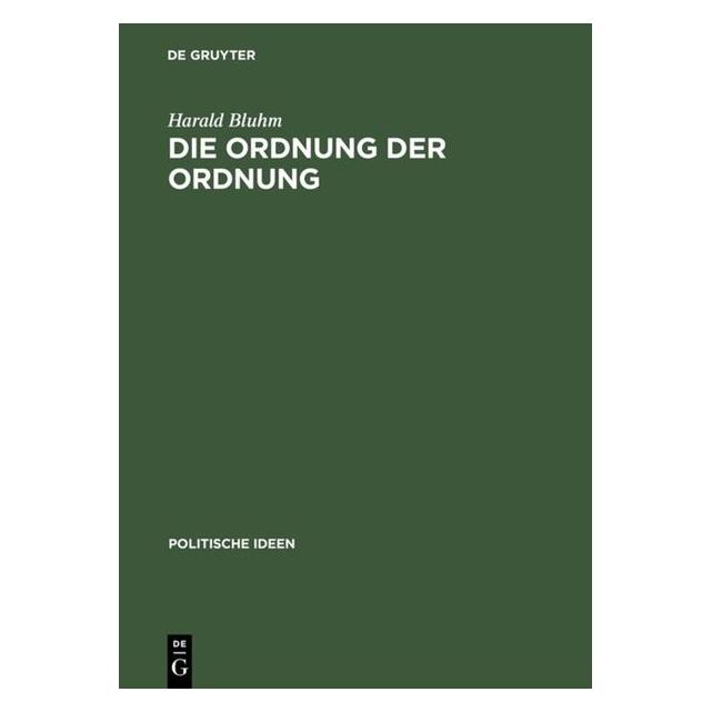 De Gruyter Bluhm,H.:Ordnung der Ordnung (67759086)