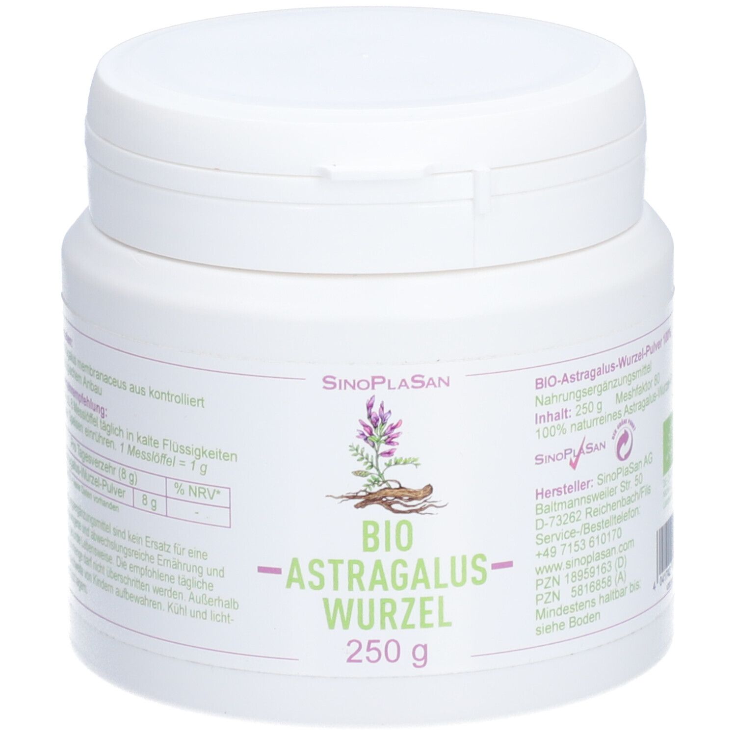 BIO Astragaluswurzel 100% Pulver 250 g Puder