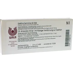 URETHRA feminina GL D 30 Ampullen 10X1 ml