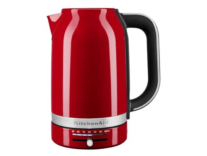 KitchenAid Wasserkocher 1,7L Temperaturwahl Empire Rot Grüner Tee, Kräutertee oder Filterkaffee punktgenau erhitzt; Familienkapazität, Kalkfilter und langlebige Konstruktion