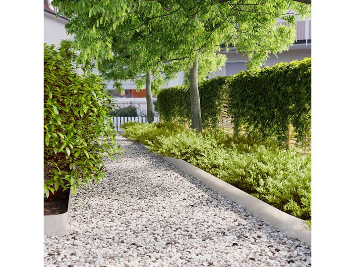 vidaXL Rasenkanten 30 Stk. 15x103 cm Edelstahl