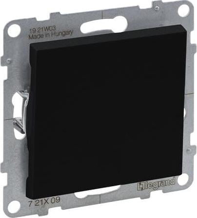 Legrand SUNO 72409 Drukknop, 1-polig, zwart, 10A, IP20, met automatische klemmen