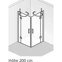 HSK Aperto Pro Eckeinstieg 4-teilig, pendelbar, 2 Drehtüren 282050xx