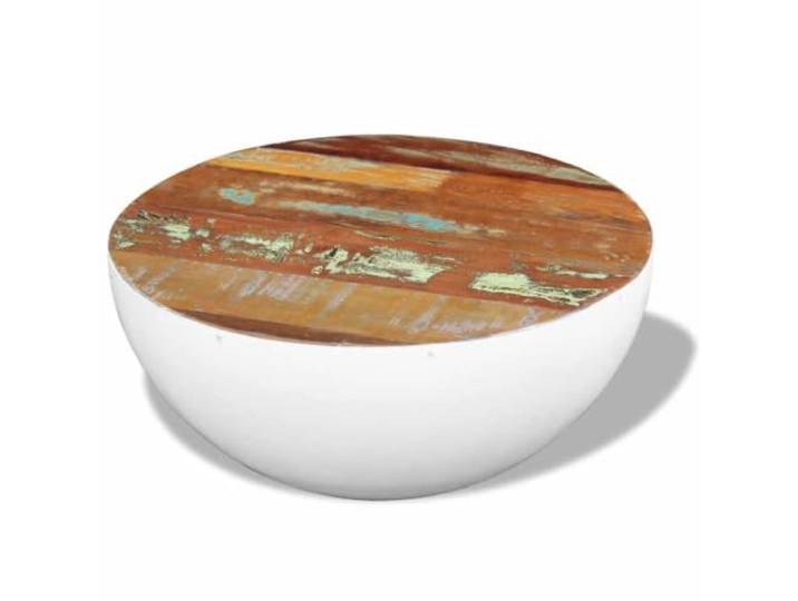 HEFZGDB Couchtisch Schalenform Altholz Massiv 60x60x30 cm Antik-Stil Couchtisch aus recyceltem Holz mit robuster Tischplatte für Wohnzimmer Deko