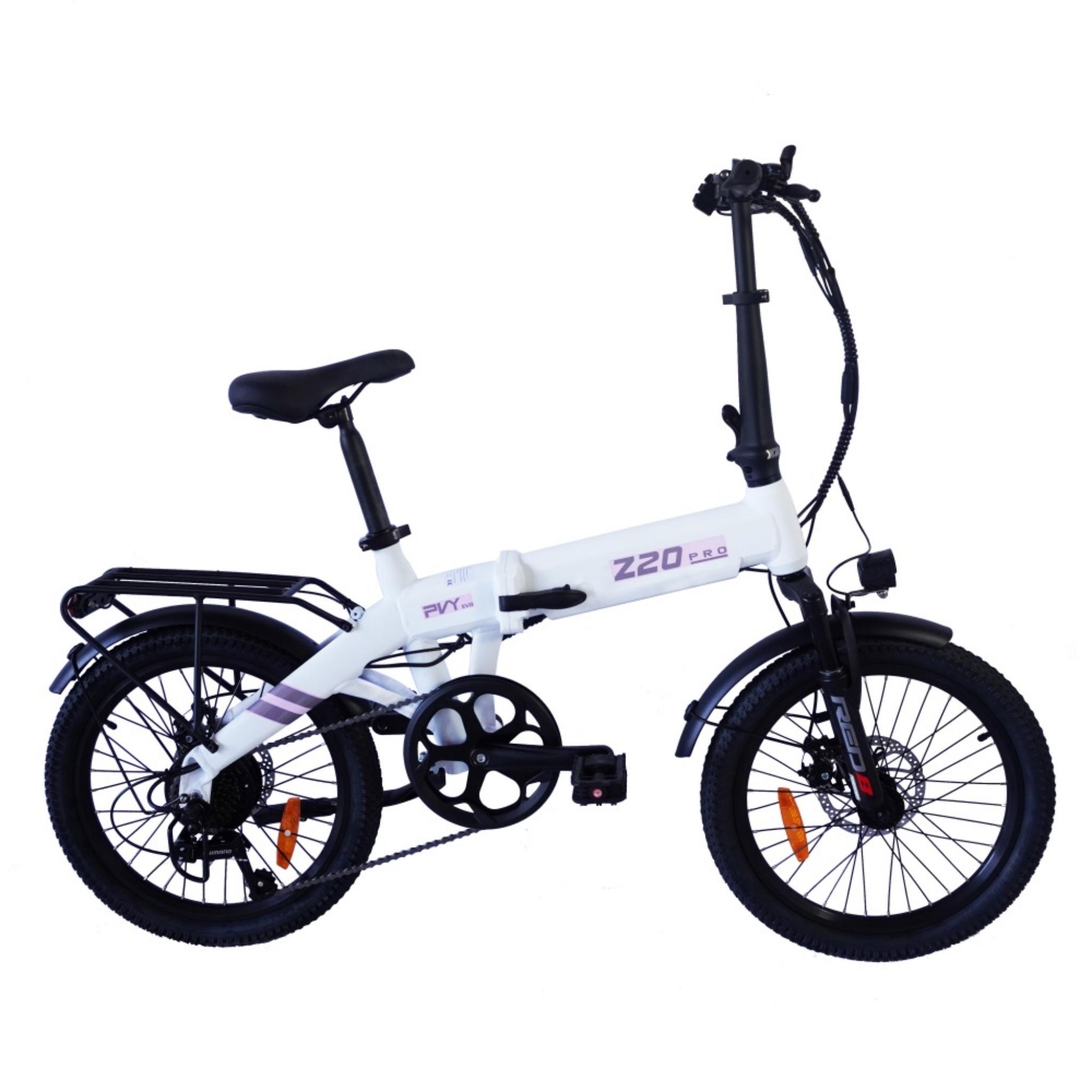 E-Bike PVY Z20 PRO EVO , 250W Motor, 36V14.5AH Batterie , 20 Zoll Reifen Mechanische Scheibenbremsen - Weiß