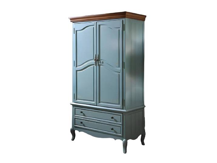 Xlmoebel Kleiderschrank Landhaus-Kleiderschrank aus Holz im charmanten Design (1-St., Kleiderschrank) Hergestellt in Europa