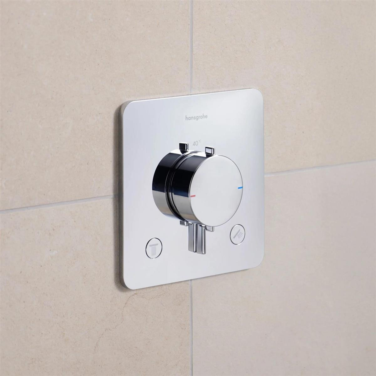 Hansgrohe Thermostaat UP Ecostat Comfort Q complete set voor 2 aansluitingen, chroom