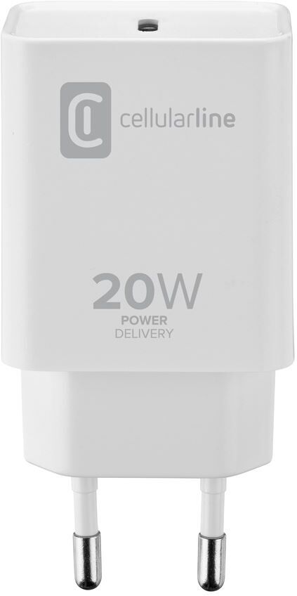 Cellular line Carregador Cellularline Casa Usb-C 20W Branco