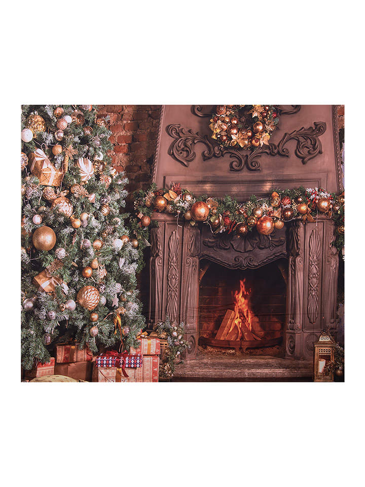Clayre & Eef Wandteppich "Weihnachtsbaum" in Bunt - (L)180 x (B)210 cm - onesize