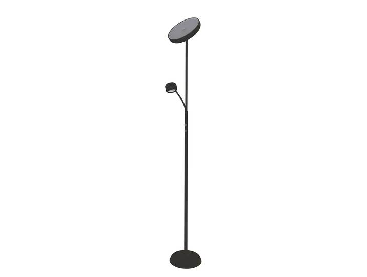 Lampadaire LED 26 x 180 x 43cm Noir/Noir fer, laqué acrylique LED Module LED