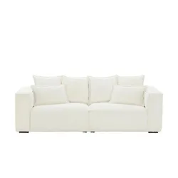 uno Einzelsofa aus Cord Aurelion , creme , Maße (cm): B: 243 H: 67 T: 112.0