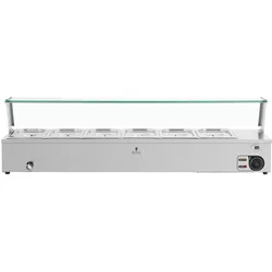 Royal Catering Bain Marie Speisenwärmer Edelstahl 6 GN-Behälter 21 L 30 - 110 °C 2100 W, Speisewärmer, Silber