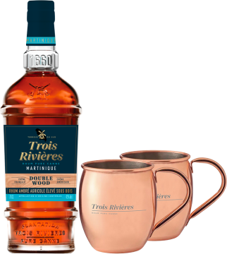 Trois Rivieres Rum Trois Rivières - Double Wood  + 2 Gläser Gratis - 0.7L