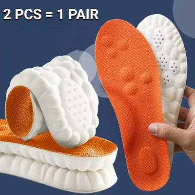 Uplift Essentials Professional 4D Ultra Soft Latex Orthopedic Insoles orange Upgrade 6.5 7.5