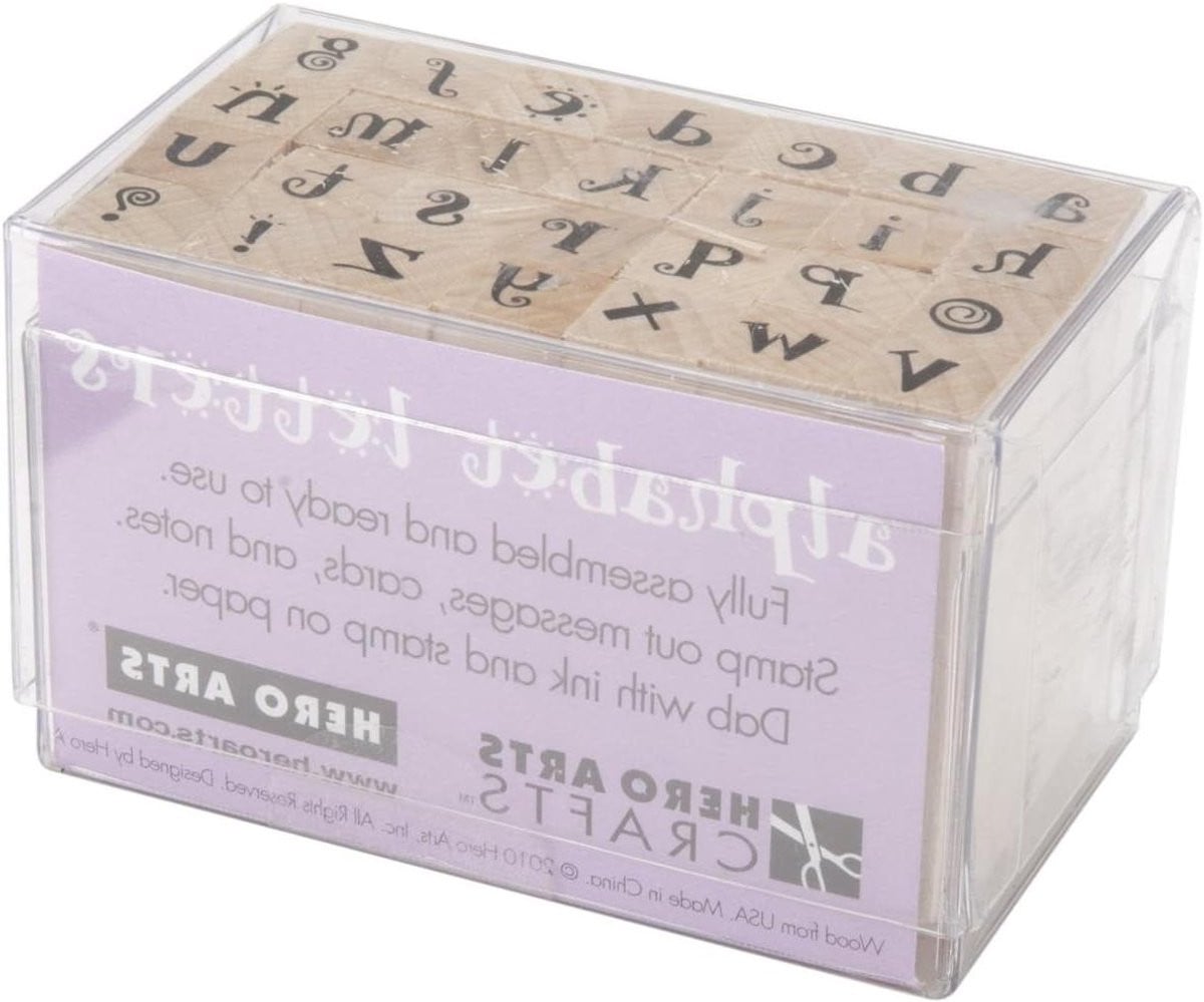Houten Stempelset met 26 Kleine Letters voor het Versieren van Projecten