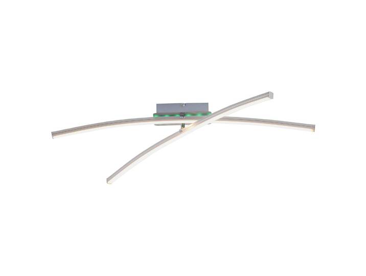 Plafonnier LED Q-Swing 81 x 11 x 81cm Argenté Fer / Matière plastique LED Module LED