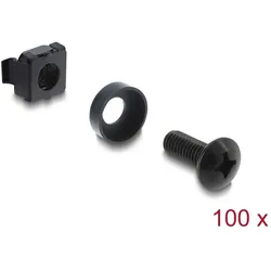 DELOCK Rack Montage Set für 10" und 19" 100 Stück schwarz