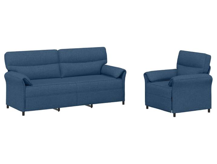 Ensemble de canapés vidaXL\, 2 pièces\, tissu bleu