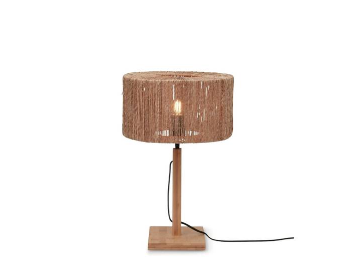 Lampe de table textile brun ø30cm