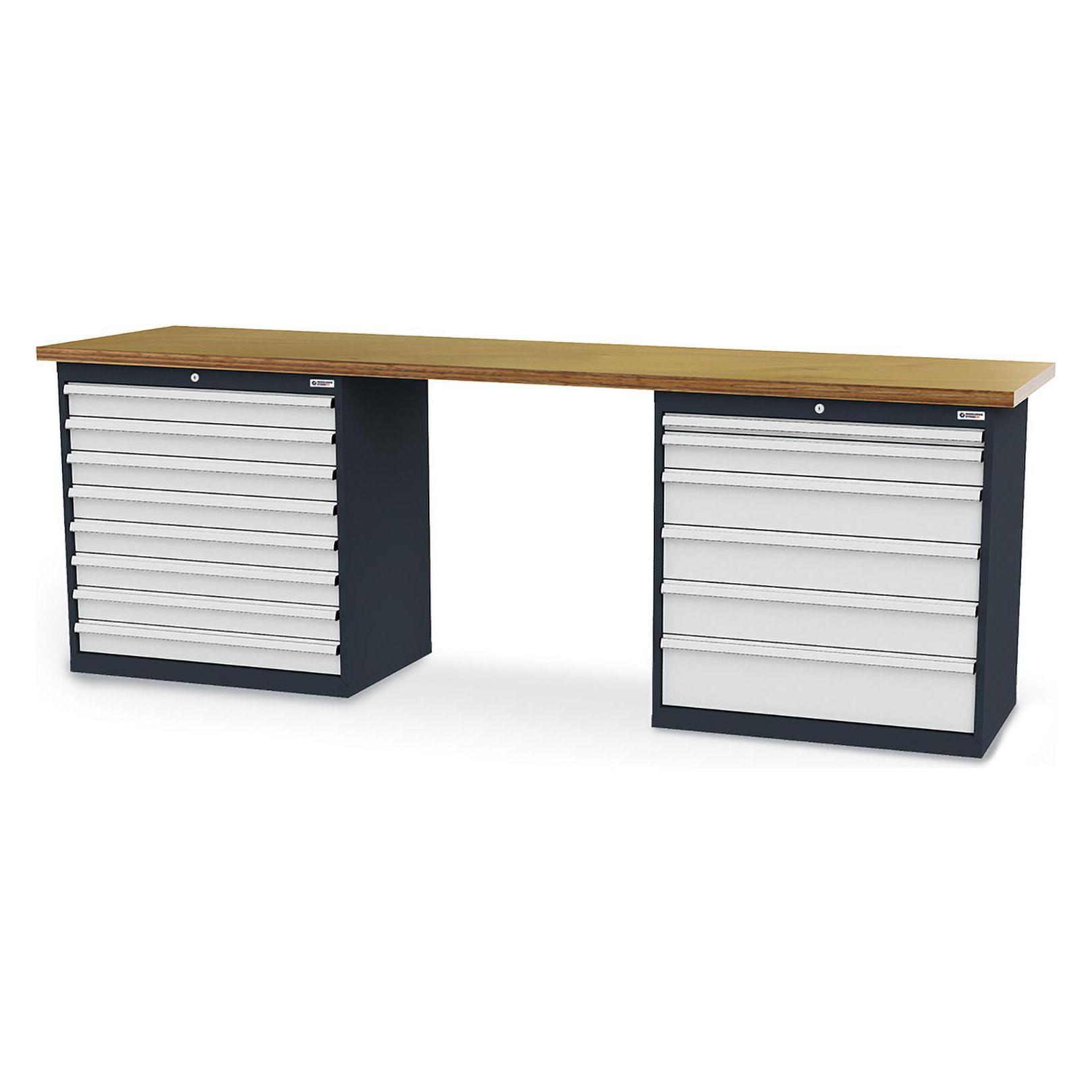 Werkzeugstore24 Reihenwerkbank B x T x H 2.500 x 600 x 960 mm - -100281 (250 cm, 60 cm) (WS24-100281)