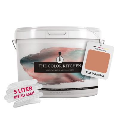 Wand- und Deckenfarbe A.S. CRÉATION "Seidenmatt Innenfarbe THE COLOR KITCHEN", tck5012 ruddy rosehip, 5 l 5ml, Farben, für Wohnzimmer Schlafzimmer Flur Küche, versch. Orangetöne