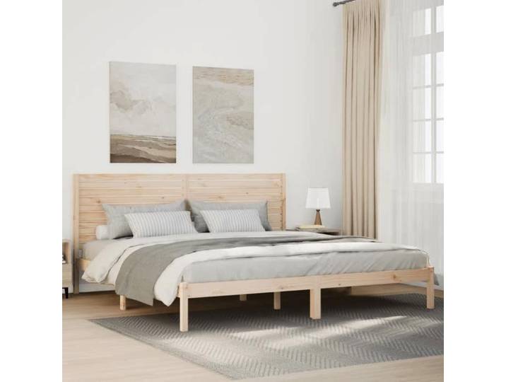 CHIC Lit adulte 2 places - 180x220 cm Structure/Cadre de lit extra long 180x220 cm Bois massif #Sara90707