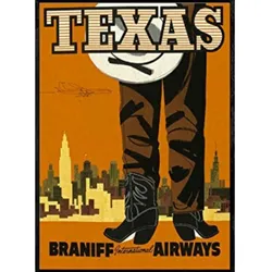 POSTER Amerika Texas Cowboy A4 Rahmenlos