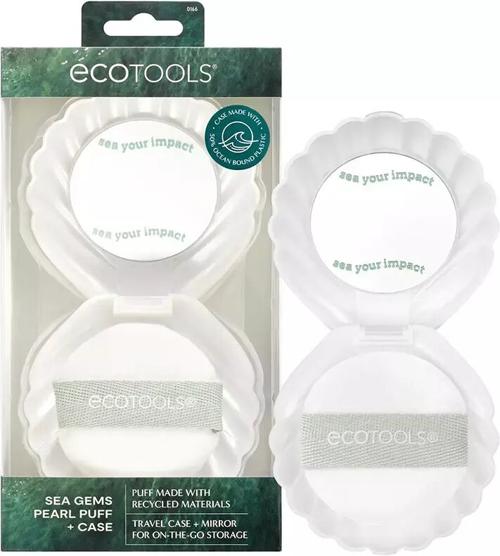 EcoTools Sea Gems Pearl Puff Makeup Tassel with Case and Mirror (2
