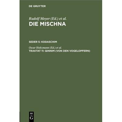 Qinnim (Von den Vogelopfern), Gebundene Ausgabe von , De Gruyter, 978-3-11-118142-4