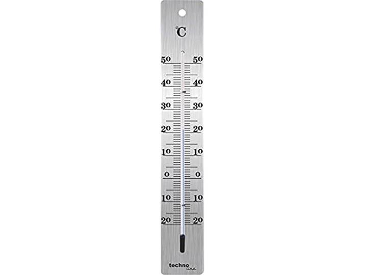 Technoline Metalen thermometer WA 3020, zilver, 4,5 x 1,5 x 28,0 cm