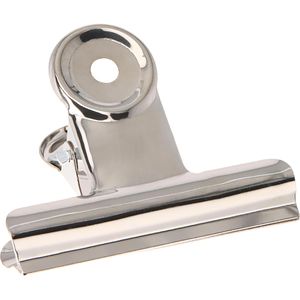 Böttcher-AG Briefklemmer mit Aufhängeöse, 75mm Klemmbreite, silber, 6 Stück