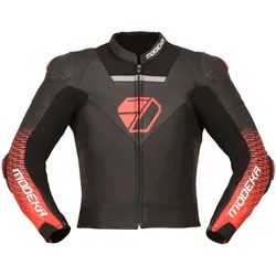 Modeka Yron, Lederjacke - Schwarz/Rot - 56