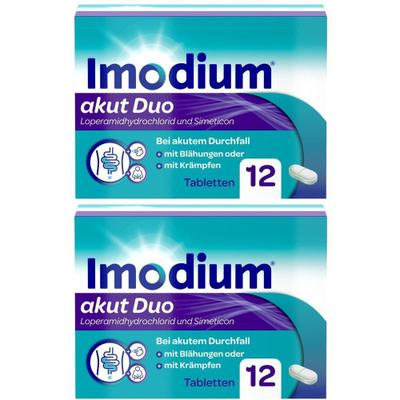 Imodium Akut DUO 2Mg/125Mg x2 2x12 St Tabletten