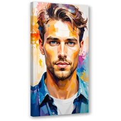 LEINWANDBILD Porträt Mann Modell 60x120cm