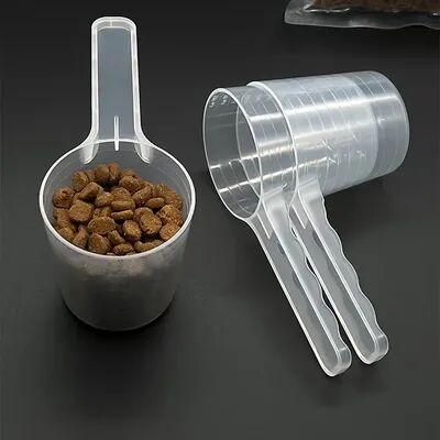 Universal Stock Transparent Pet Food Scoop With Measuring Scale For Dog & Cat Food Portions Transparent Pet Food Scoop With Measuring Scale For Dog & Cat Food Portions