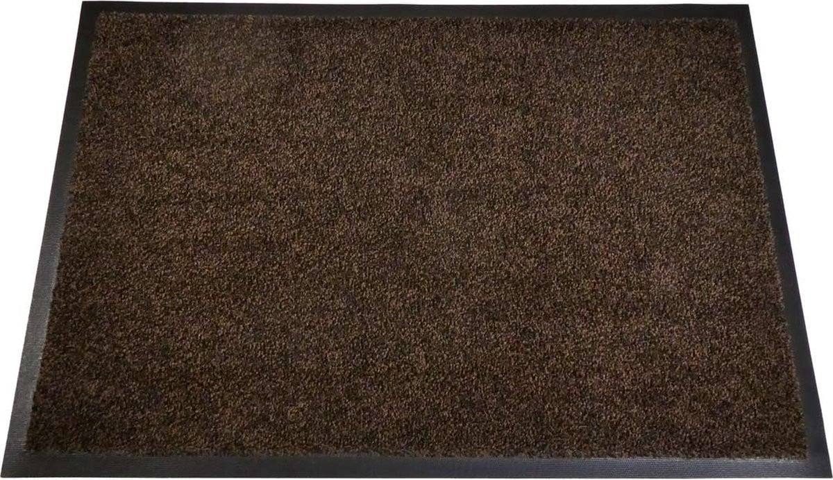 LogoMatz schoonloopmat Iron Horse Bruin Zwart 85 x 120 cm - vuil en water absorberend - wasbaar