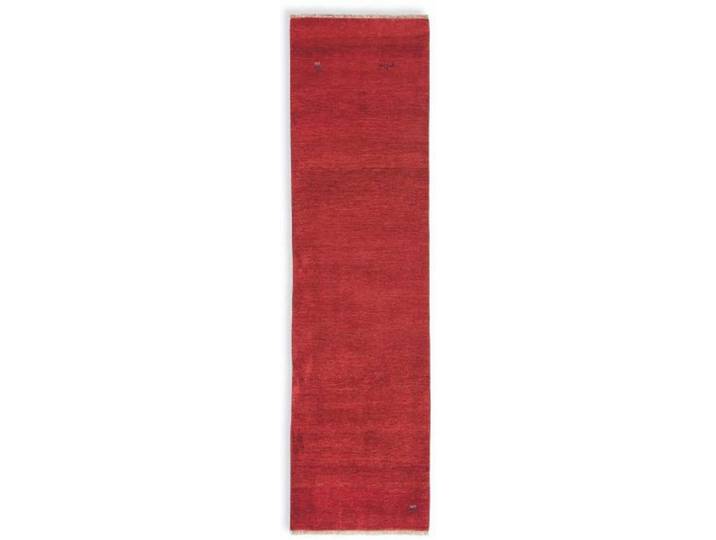 Cazaris Orientteppich Gabbeh Rot, Rot, Uni, rechteckig, 80x200 cm, für Fußbodenheizung geeignet, Teppiche und Böden, Teppiche, Orientteppiche