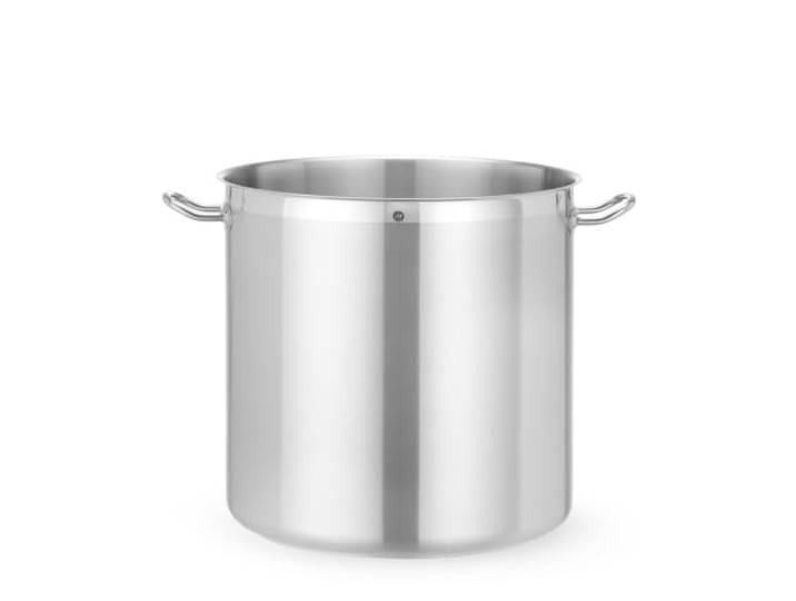 HENDI Kochtopf, hoch, ohne Deckel, 50L, ø400x(H)400mm, Edelstahl Geeignet für alle Herdarten, flacher Boden, kühl bleibende Griffe, Induktionskochtopf, Bratentopf, Fleischtopf