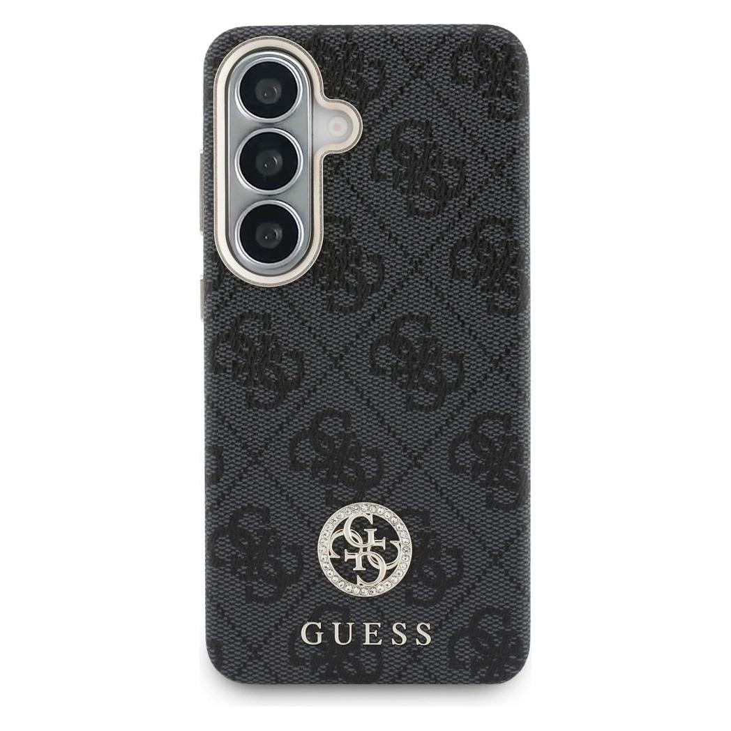 Guess - Rhinestone Round Logo MagSafe (GUHMS26SP4GRMDEK) - Samsung Galaxy S26 - Black (Samsung Galaxy S26) (GUHMS26SP4GRMDEK)