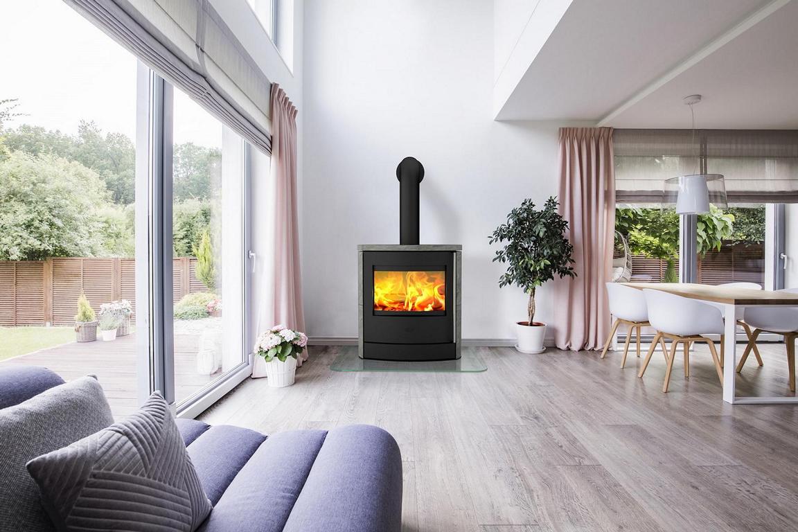 FIREPLACE ADAMIS Speckstein, 7 kW H849 x B792 x T436 mm, 215 kg 16878250