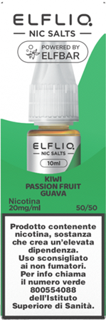 Elfbar Elfliq Kiwi Passion Fruit Guava Liquido Pronto 10ml