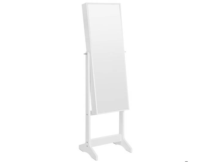 Armoire à bijoux avec Miroir Organisateur à bijoux Verrouillable idée cadeau Blanc