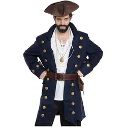 Supreme Replicas Piraten Gehrock Silver - Blau, gold (M)