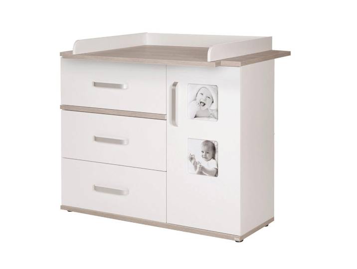 Roba Wickelkommode Moritz, Weiß, 3 Schubladen, Rechteckig, 117x101.5x78 cm, Babymöbel & Kindermöbel, Babyzimmer, Wickelkommoden & Zubehör, Wickelkommoden
