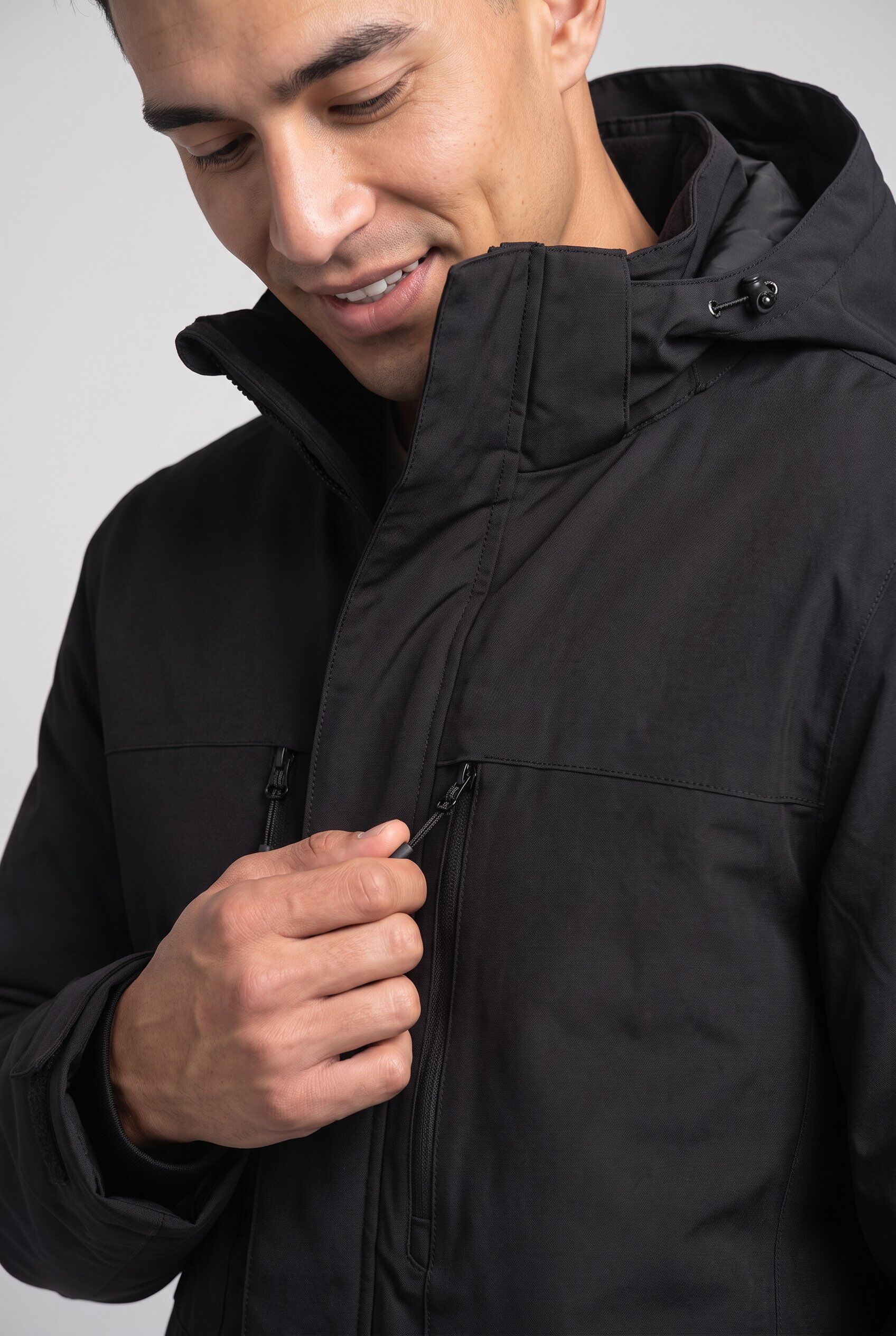 Funktionsjacke ICEPEAK "ICEPEAK ALSTON", Herren, Gr. 56, schwarz (basic schwarz), Obermaterial: 100% Polyester. Futter: 100% Polyester. Wattierung: 100% Polyester, Jacken Funktionsjacke, Funktionsjacke für den Outdoorbereich, sportlicher Stil, aus Polyest