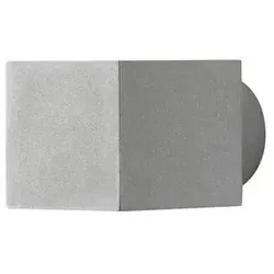 Halogenspot Modena silbergrau, quadrat, klares Glas