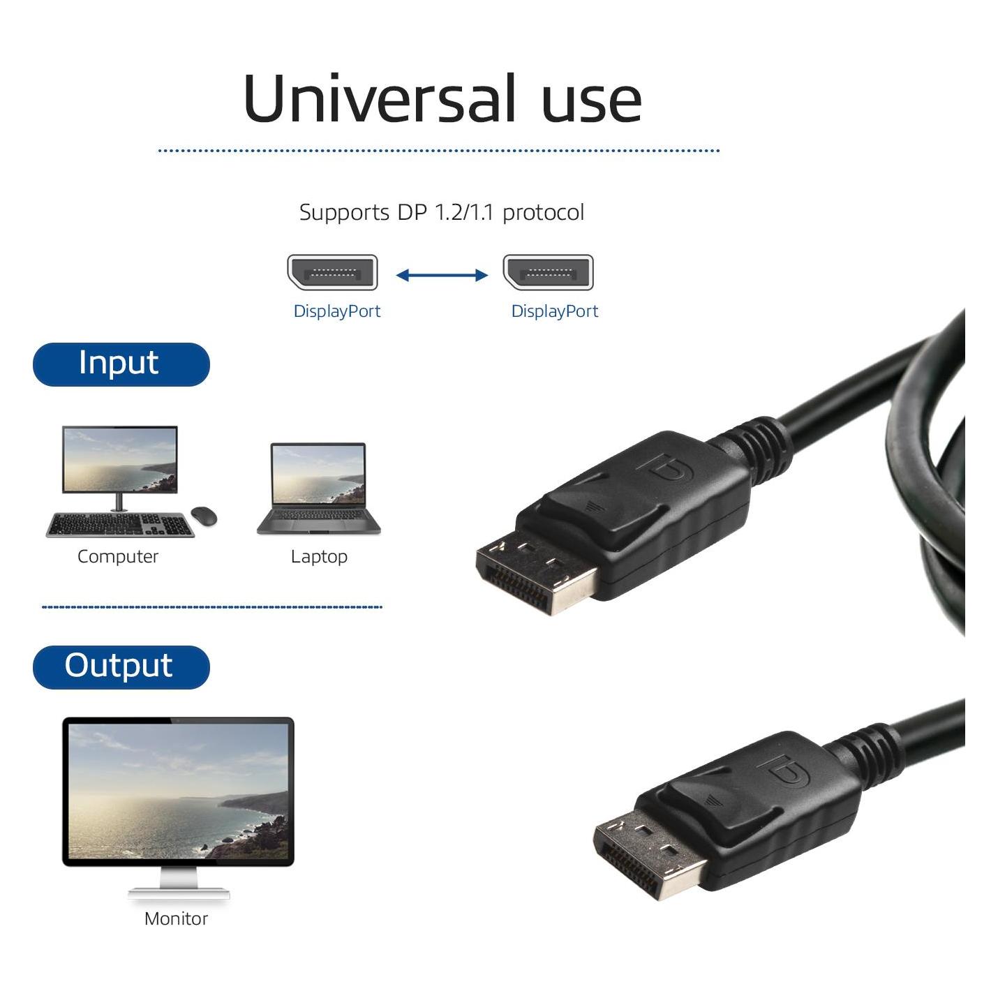 ACT DisplayPort cable-DisplayPort(M) to DisplayPort(M) (2 m) (AK3980)