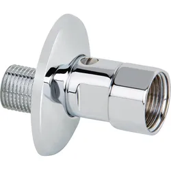 Abstellverschraubung Gerade DN15(1/2'')AG x DN20(3/4'')ÜW, 1 Stück, verchromt